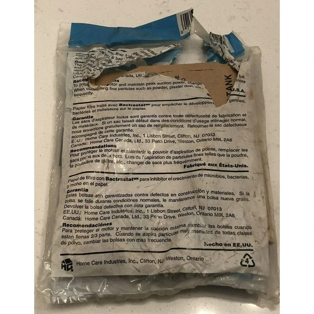 Vintage 2‎ Vacuum Bags Electrolux Tank No 20 Home Care Fast Shipping
